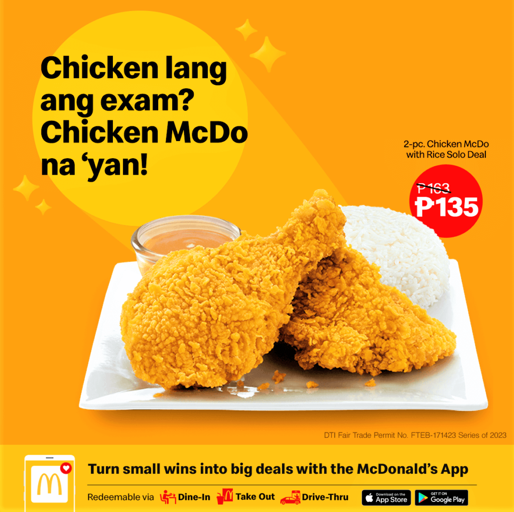 Chicken Mcdo With Rice Solo Price 2023