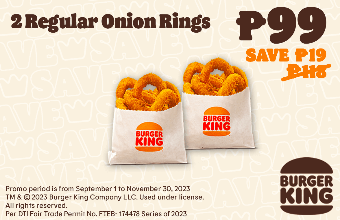 burger king regular onion rings