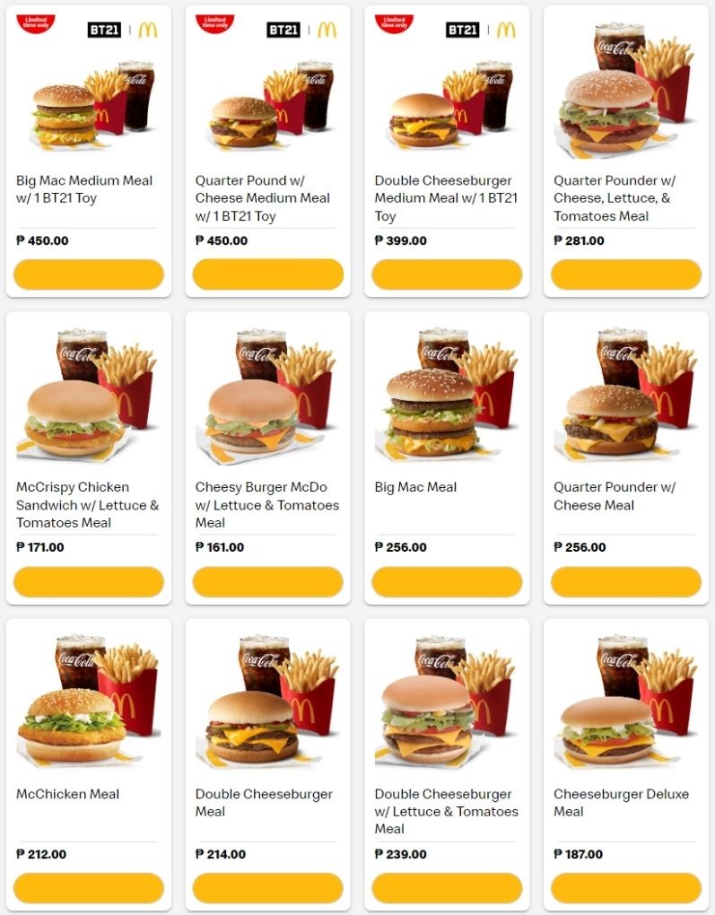 mcdonald's burger price