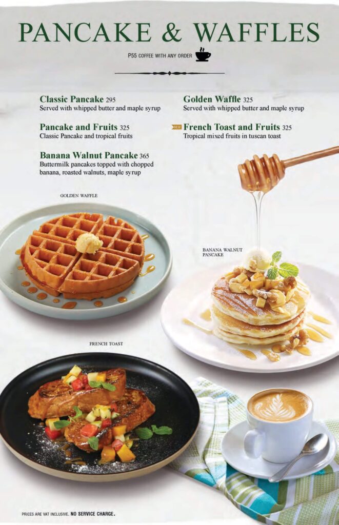 Italianni's Pancake Price, Italianni's Waffles Price