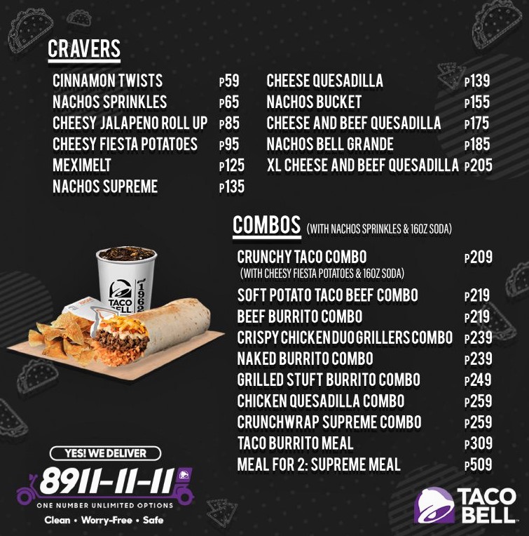 taco bell menu prices 2023