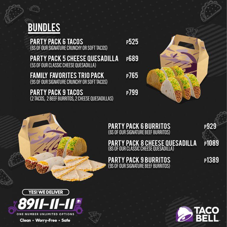 taco bell bundles Prices