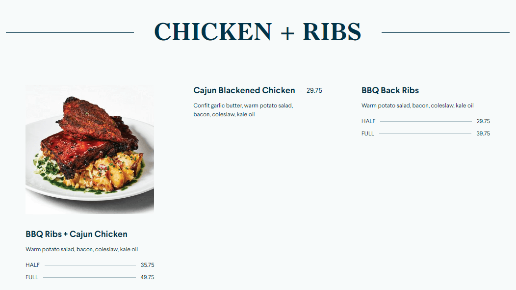 Earls Chicken And Ribs Prices