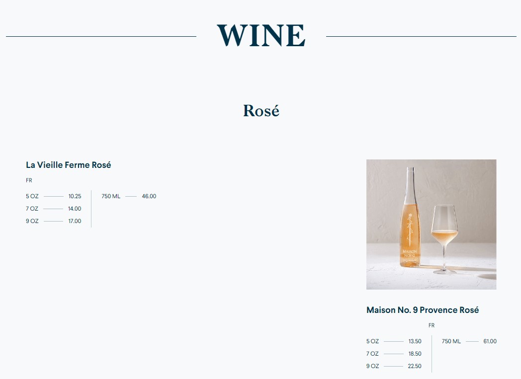 Earls Rose Wine Prices