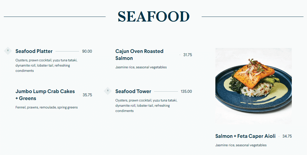Earls Seafood Prices