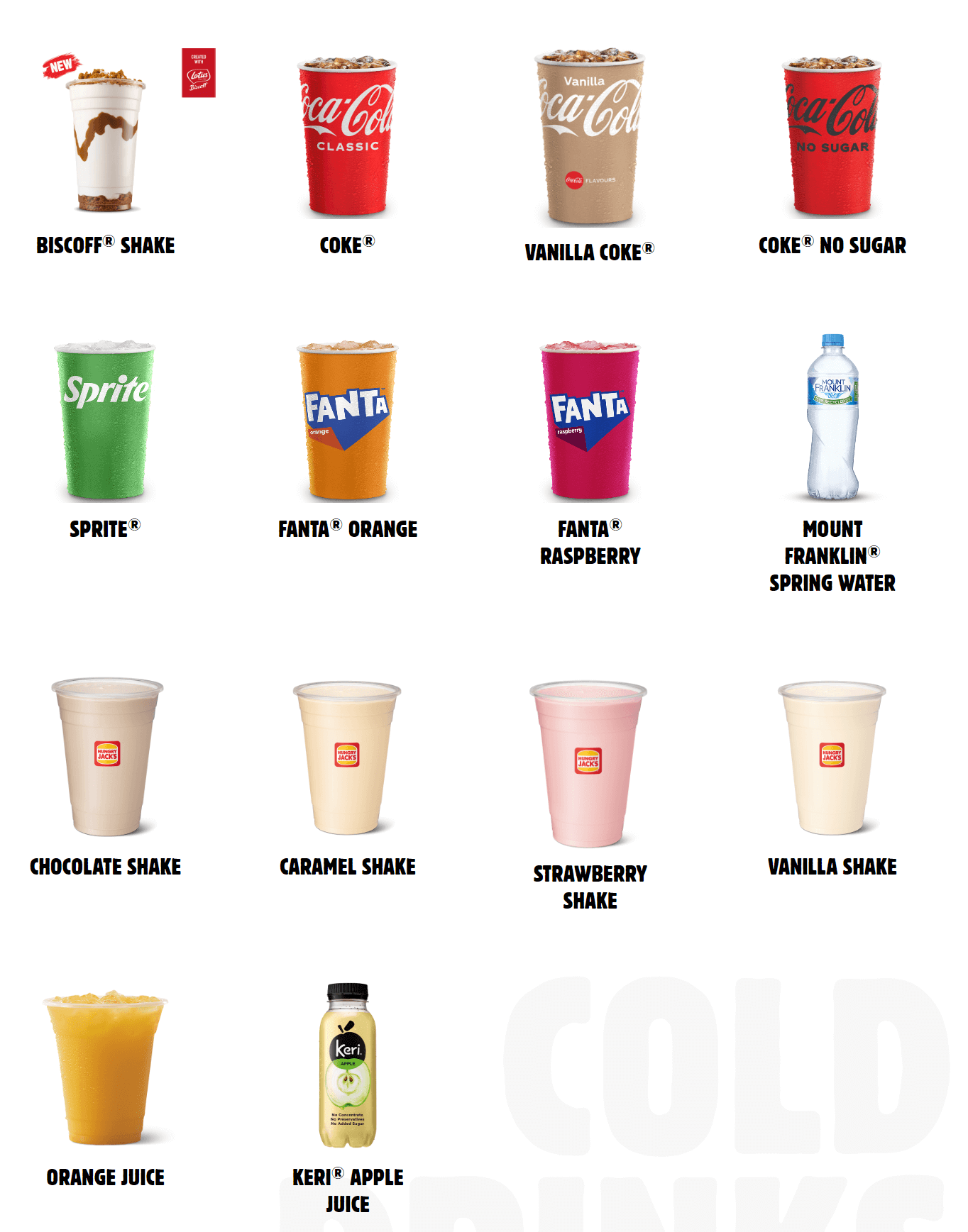 Hungry Jack's Frozen Drinks