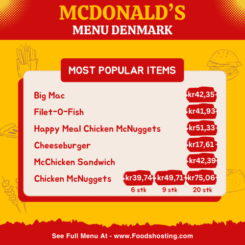 McDonald’s Menu Denmark Popular Items