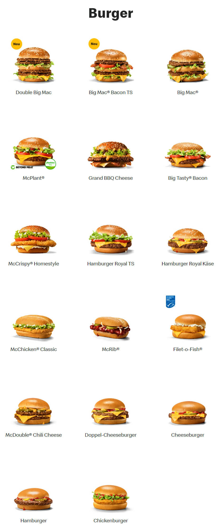 Mcdonald's Burger Deutschland