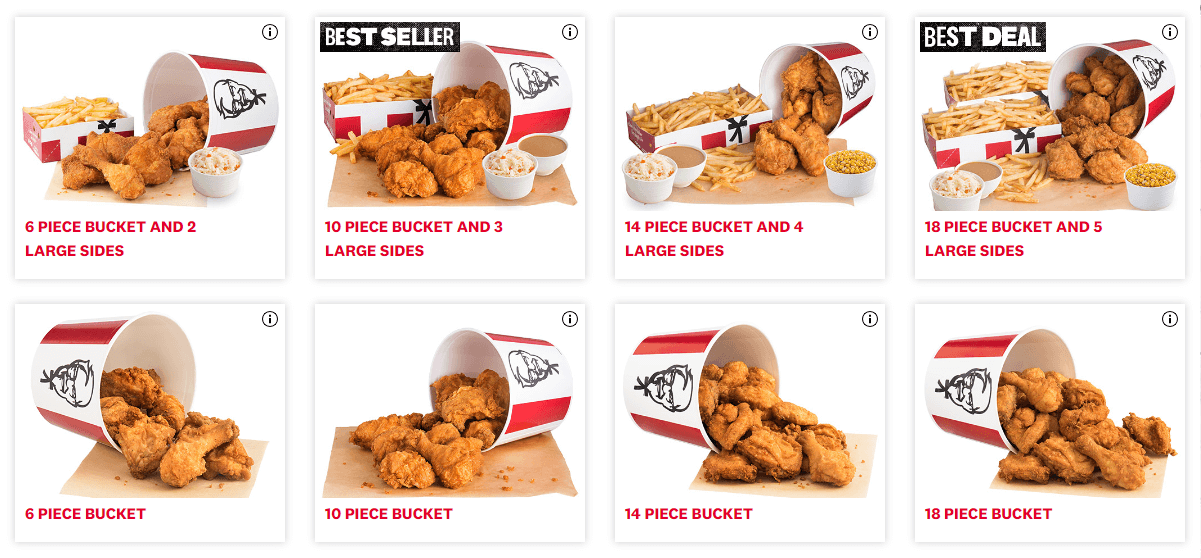 KFC Original Recipe Buckets Canada