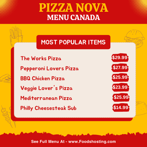 Pizza Nova Menu Canada Popular Items
