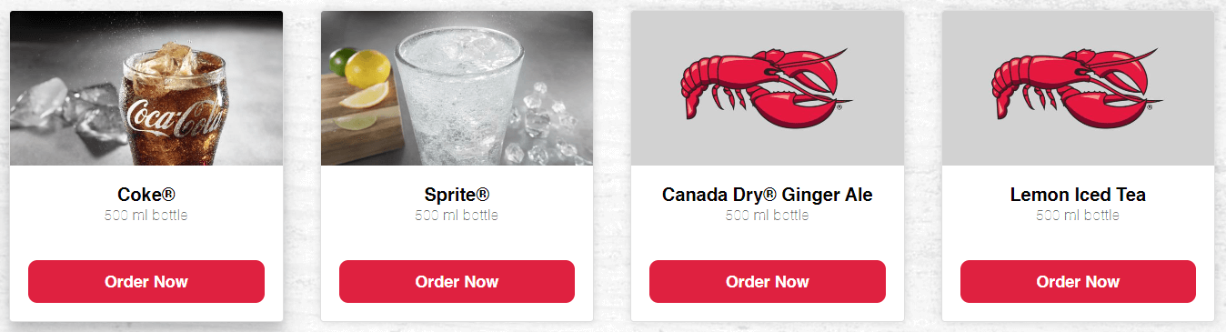 Red Lobster Beverages Canada