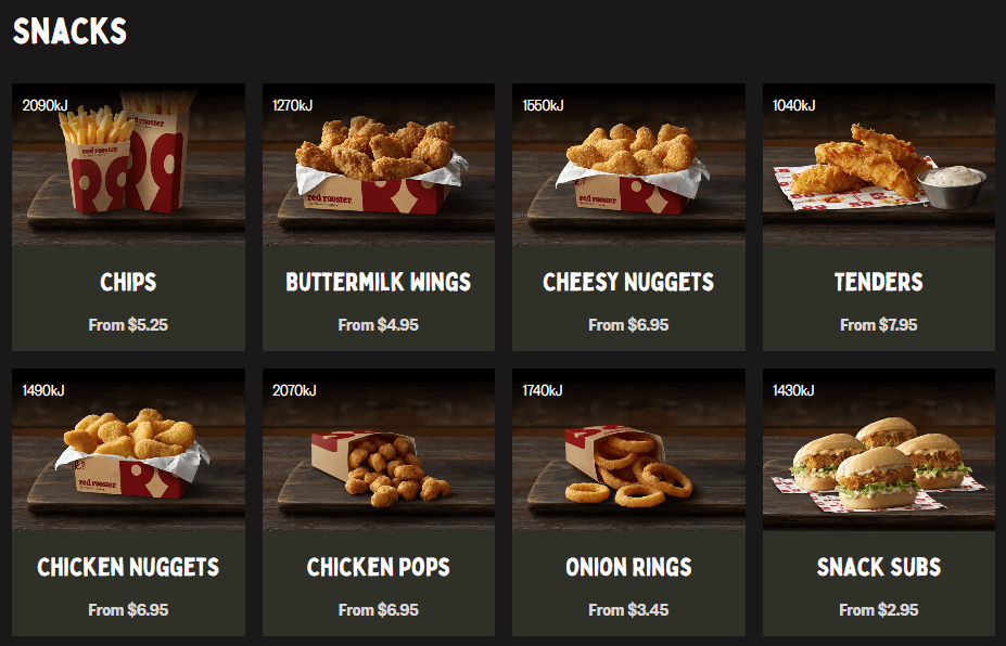 Red Rooster Snacks Prices