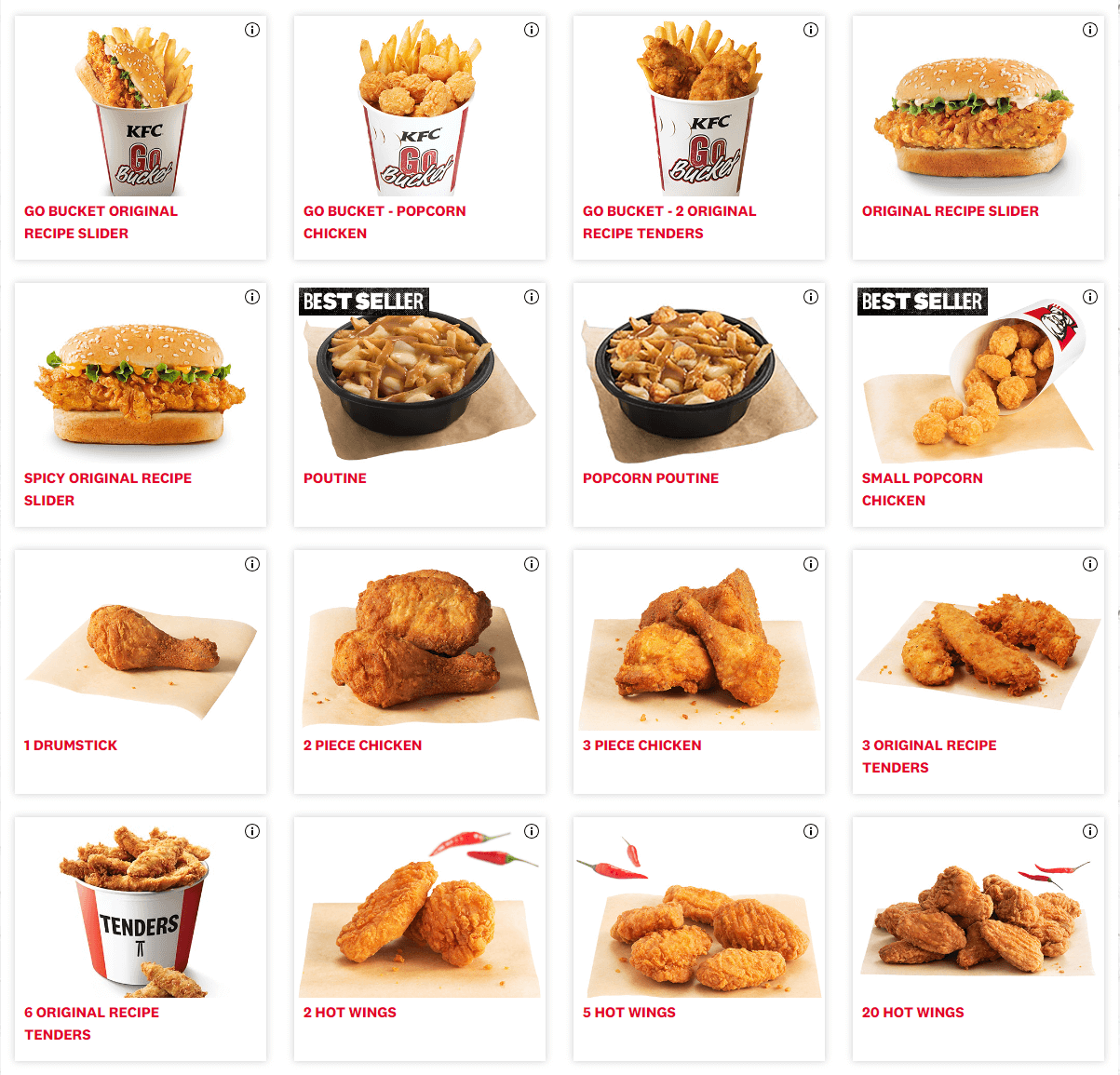 KFC Snacks Canada