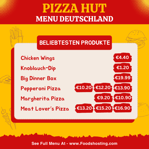 Pizza Hut Speisekarte Preise
