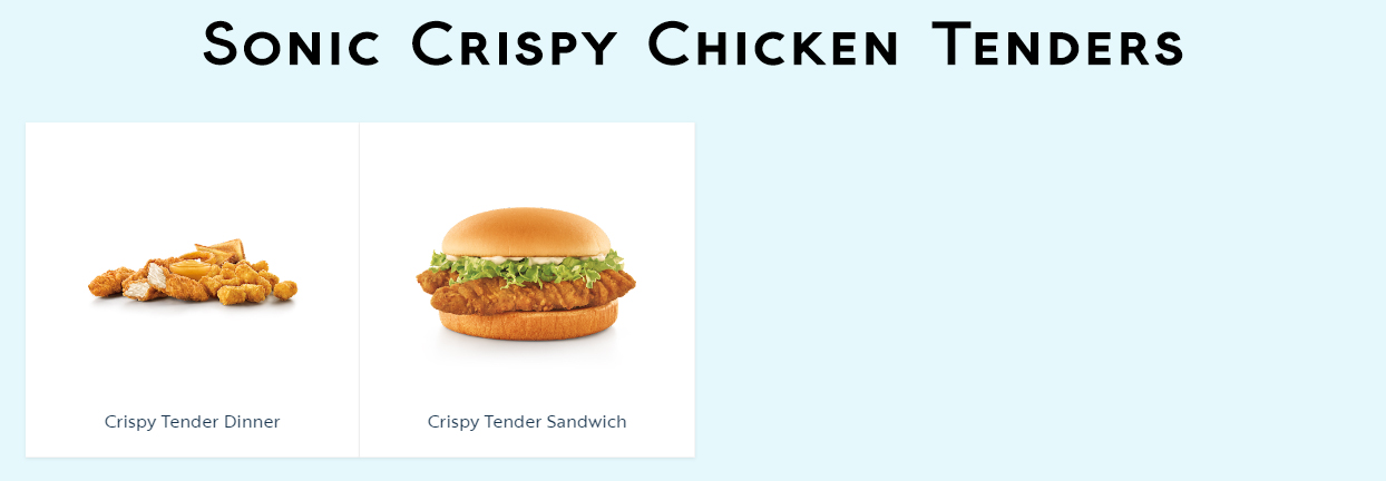 Sonic Crispy Chicken Tenders Price