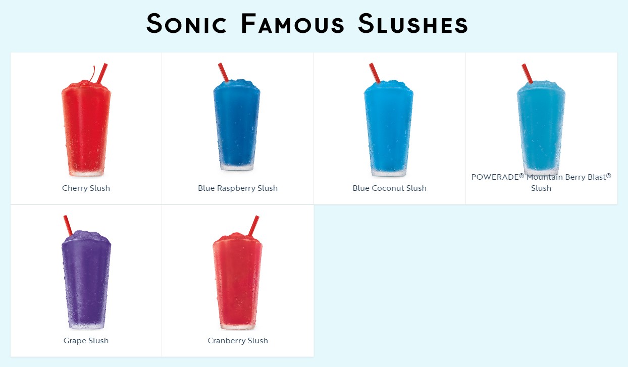 Sonic Famous Slushes