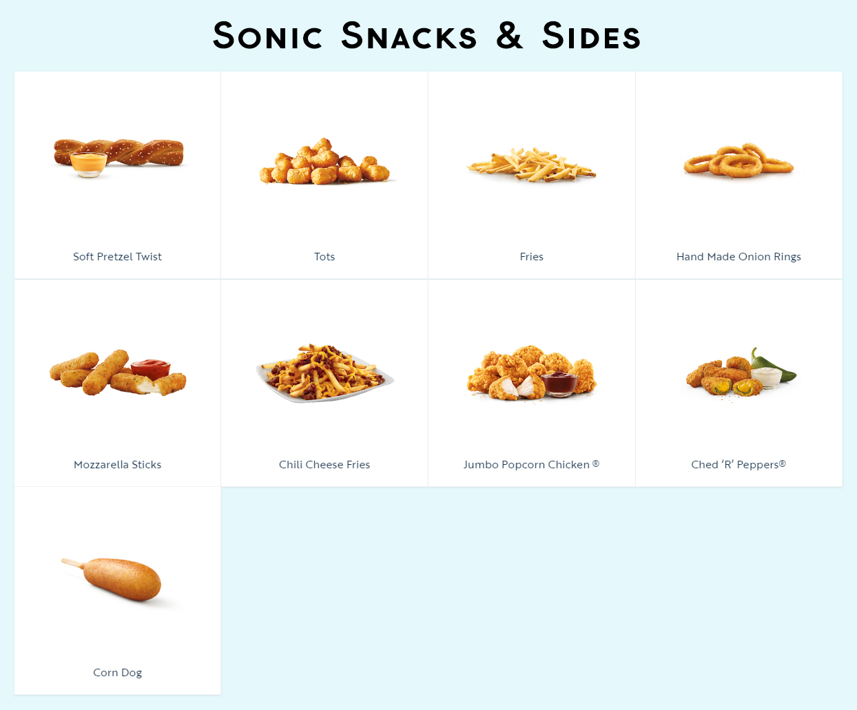 Sonic Snacks & Sides